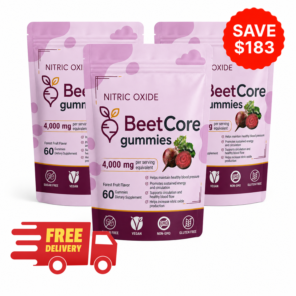 BeetCore© Organic Beetroot Gummies